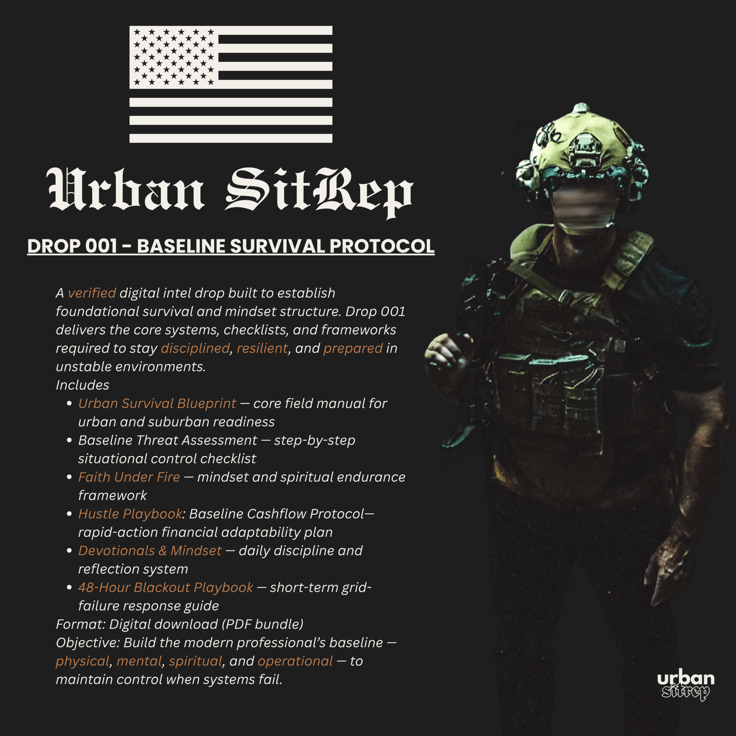 Drop 001 Baseline Survival Protocol - Urban Sitrep