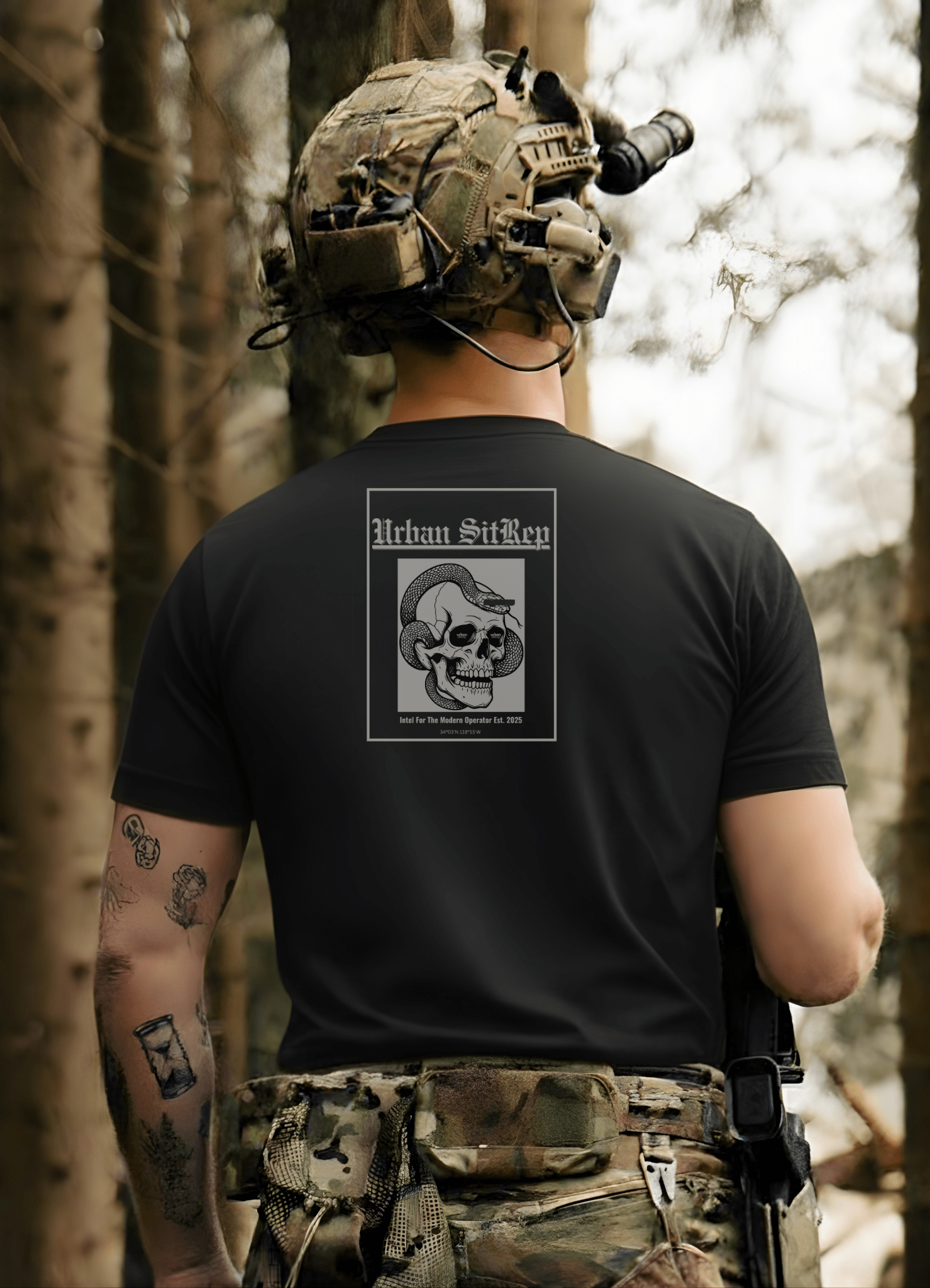 Drop 001 Urban Sitrep Skull & Serpent Tee - Urban Sitrep